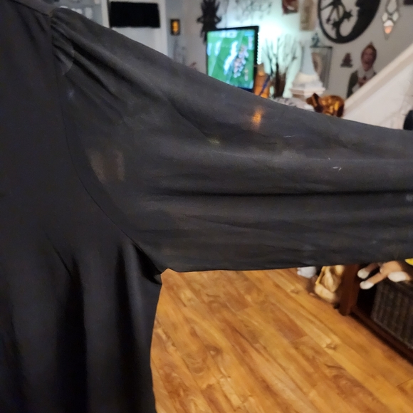 Calvin Klein squareneck sheer sleeve   blouse - Picture 3 of 11